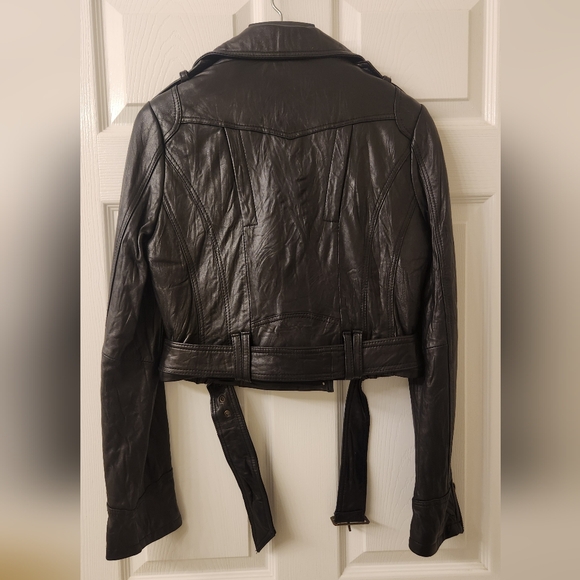 Bebe Women's Black Leather Jacket - Picture 2 of 10